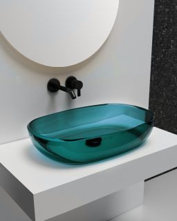 Раковина ABBER Kristall AT2805Aquamarin 60см бирюзовый